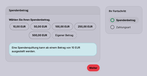 Bild Spendenformular