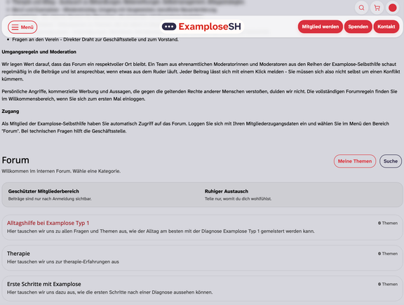 Ansicht Forumsseite